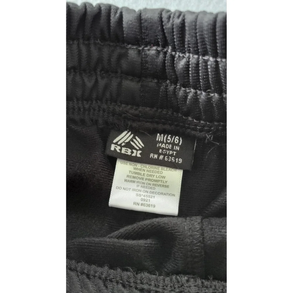 RBX Boy's Sweatpants Active Tricot Jogger Pants Sz M (5/6) Color Black-Red-white